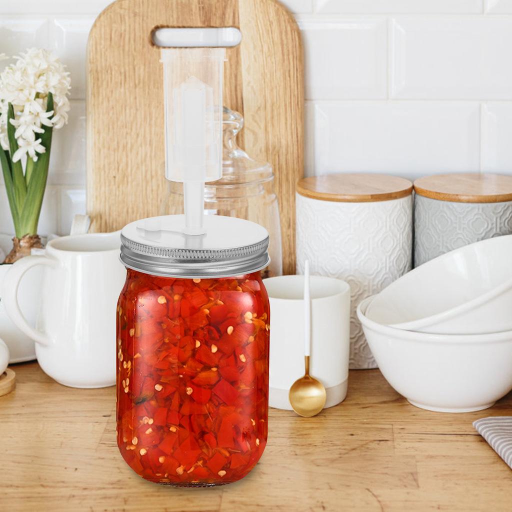 Крышка для ферментации с широким горлышком Пластиковая крышка для банки Мейсона Крышка с односторонним воздушным клапаном Кухонный инвентарь Крышки для банок с широким горлышком