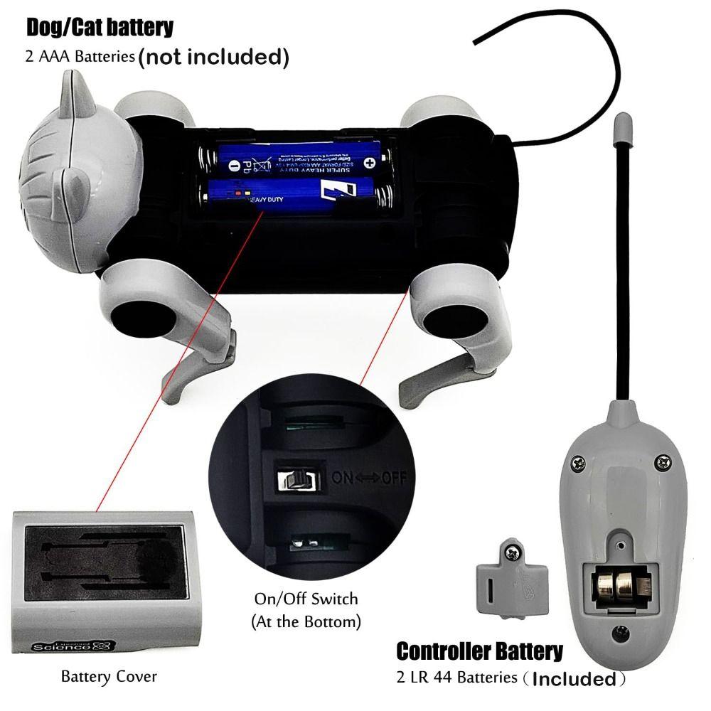 Dog Cat 2 Heads Rc Robot Electric DIY Assembling Model Set Toys Children