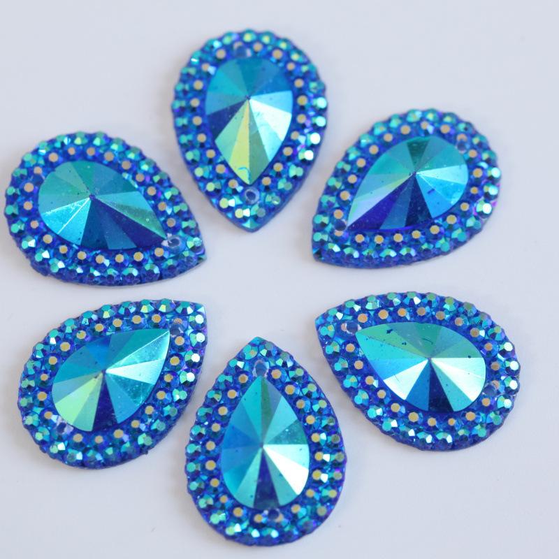 Капля воды из смолы, сшитая вручную, с плоским дном, аксессуары своими руками, декоративная одежда, головные уборы, обувь и шляпы, свадебное платье, плоская пряжка