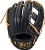 ZETT Youth Baseball Ground Black X Pastel Brown BJGB76525F Glove, Hero, All-Around, Left-Handed Throw, (1932), Size Small,