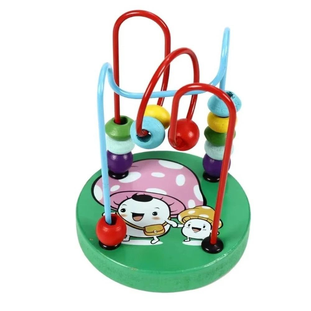 Colorful Cartoon Small Beaded Toys Wooden Bead Maze Toy New Roller Coaster Educational Circle Toy