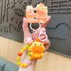 Bag Charm Lulu Doll Keychain Cute Expression Cartoon Phone Chain Creative Capybara Key Ring  Kids