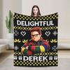 Delightful Derek Ugly Sweater Velvet Throw Blanket Blankets for Sofa Travel Soft Bedroom Quilt,