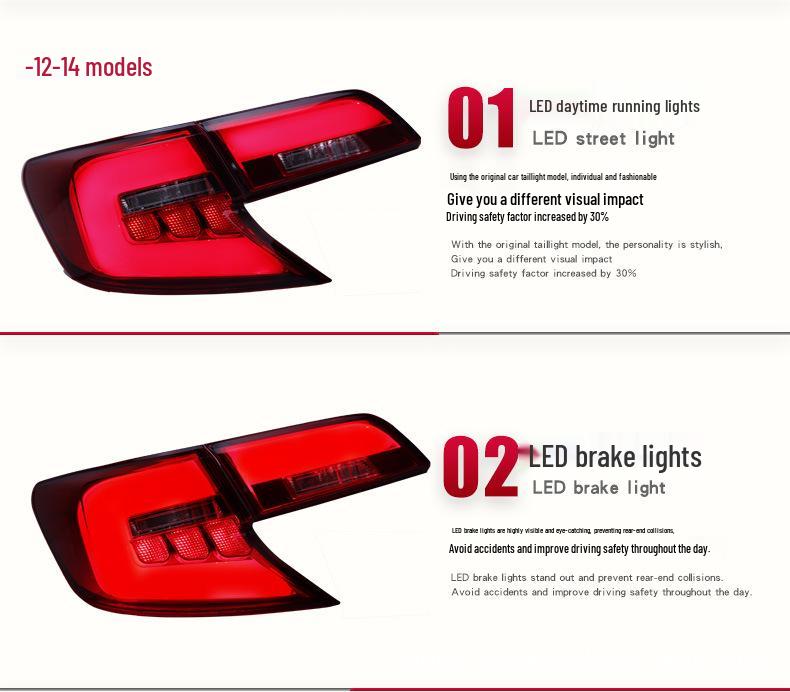 LED Taillight Assembly for US Toyota Camry: LED Guide, Driving & Brake Lights