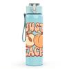 1PC Just Peachy Peach Fruit Cartoon Print 750ml Color Plastic Sports Water Bottle Leakproof Flip Straw Lid Suitable for Sports Office Home Use