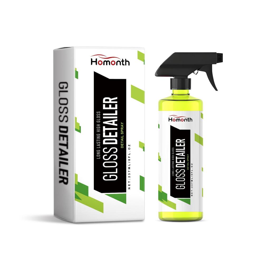 Homonth Car Detail Gloss Spray 237ml - Waterproof and Anti-fog Spray for Cars / Interior Paint Care / Stain Prevention / Car Polishing Spray