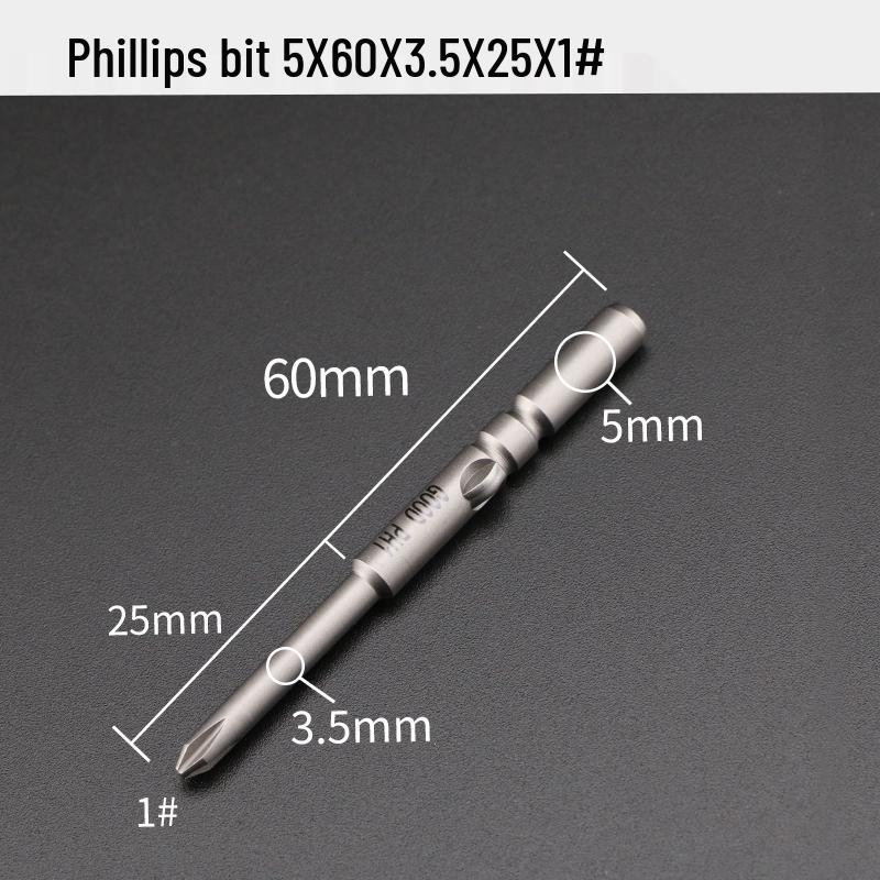 Электрическая насадка-отвертка GOOD801 крестовая Phillips, хвостовик 5 мм, магнитная 3 мм, длина 60 мм