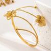 Metal Flower Open Cuff Bracelets Adjustable Floral Cuff Bracelet Open Arm Bracelets  Party Jewelry