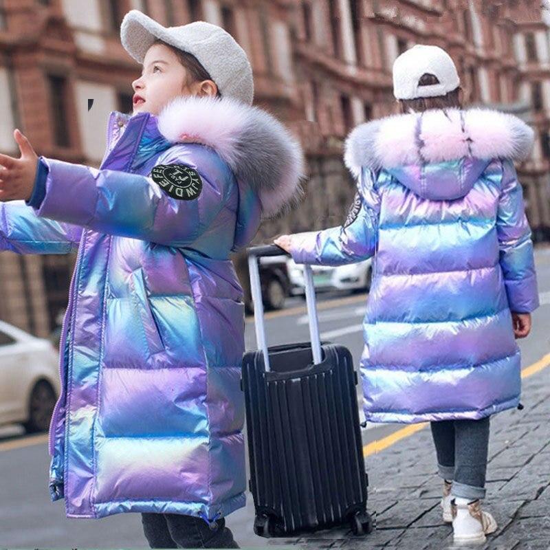 Зимняя хлопковая пуховая куртка для девочек, водонепроницаемое пальто с капюшоном, детская верхняя одежда, одежда для подростков, От 4 до 14 лет, детская парка, зимний комбинезон