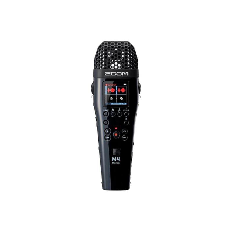 Zoom M4 MicTrak – 4-дорожечный аудиорекордер с 32-битной записью в формате Float – Идеально подходит для интервью, подкастов и музыкального производства – Черный.