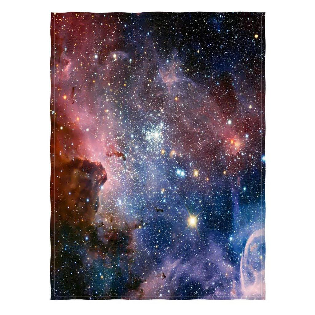 Cosmic Star Pattern Digital Printing Flannel Blanket Printing Single Layer Flannel Blanket