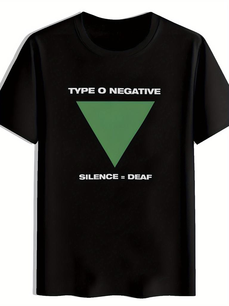 Винтажная футболка с графикой рок-группы - Принт TYPE O NEGATIVE SILENCE=DEAF