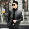 Новое кожаное пальто из овчины, мужская весенне-осенняя кожаная куртка с бейсбольным воротником, мужская тонкая мягкая кожаная куртка, тренд
