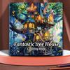 Picture Books for Adults Coloring Book Fantastic Tree House 20 Page Gift for A Multi-colored Pencil Art Party