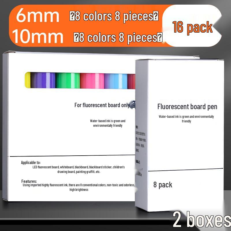 Светодиодный флуоресцентный маркер для меловых досок и белых досок, на водной основе.