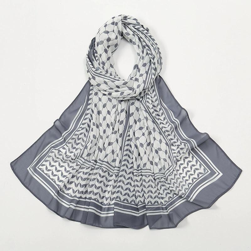 Printed Chiffon Headscarf Arabian Scarf Middle East Dubai Turkey Palestinian Hijab Scarves