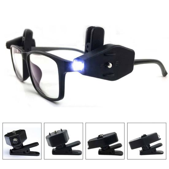 Portable Mini LED Light Glasses Clip-on Lamp Reading Illumination Outdoor Tool