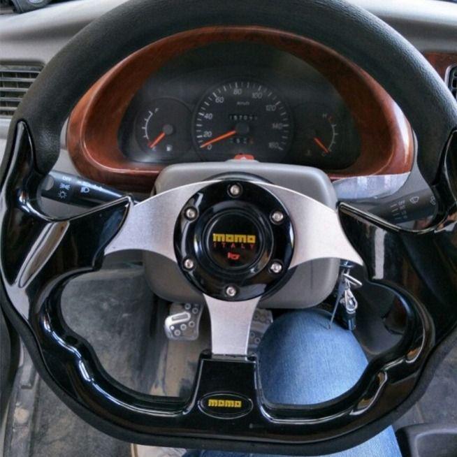 13-Inch Cool Coupe Sports Car Racing Steering Wheel Semicircular Blade, 14-Inch