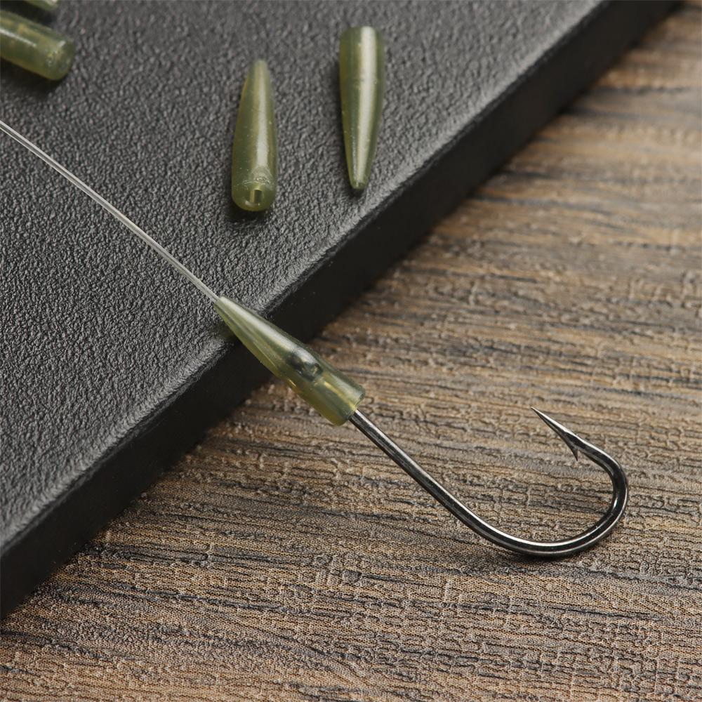 Rubber Anti Tangle Sleeve Tail Rubber Cone Connect with Fishing Hook Micro Carp Fishing Accessories