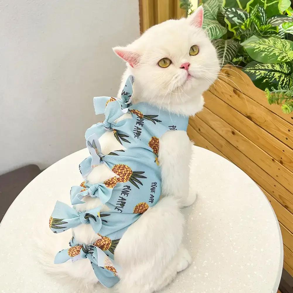 Breathable Cats Anti-licking Sterilization Clothes Pet Recovery Suit for Small Cat Weaning Kitten Anti-scratch Body Strap Vest