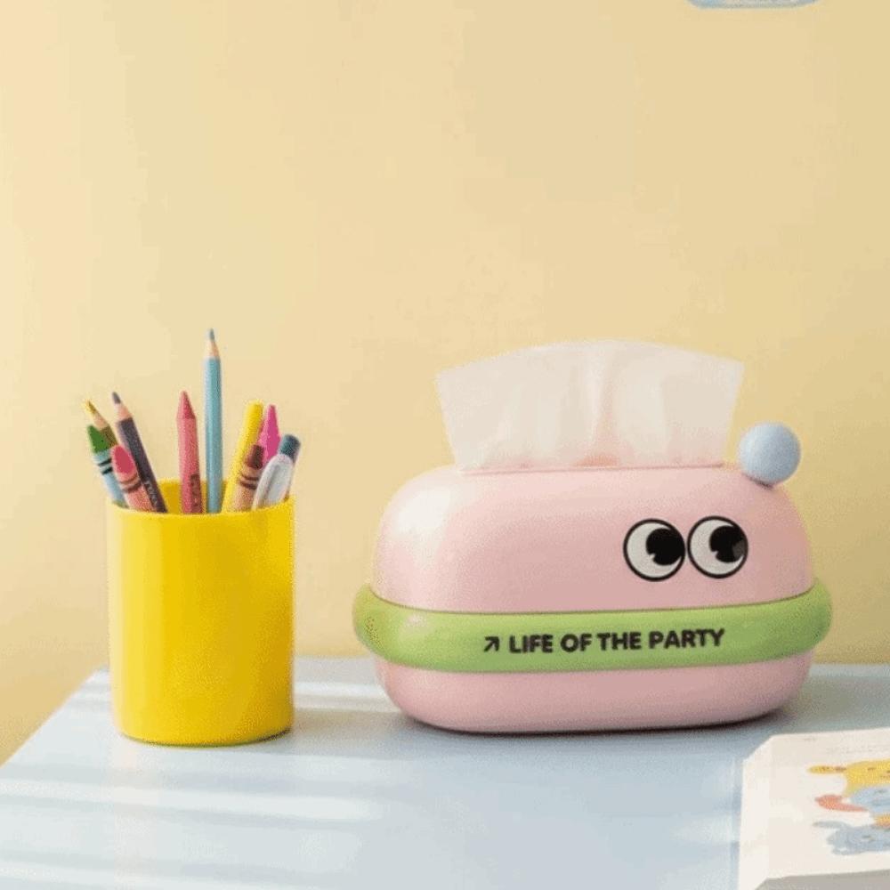 Built in Spring Cartoon Tissue Box Creative Cute Tissue Storage Box  Desktop Organizer