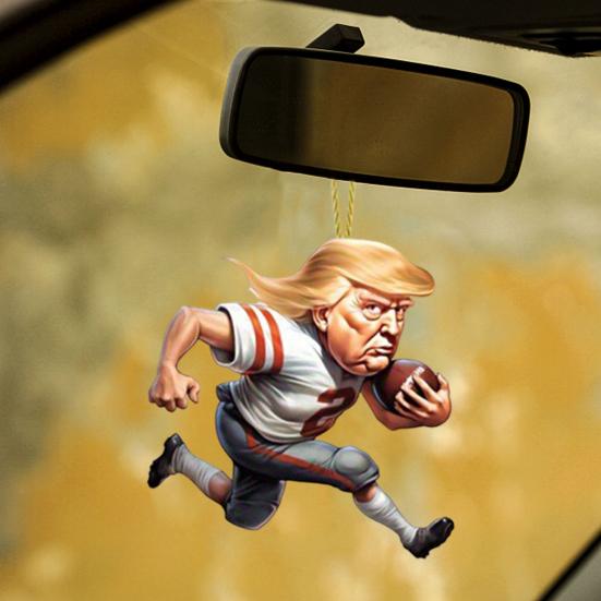 2 шт. подвеска для автомобиля Трампа 2D акриловые украшения Трампа внутренние настенные украшения для рождественской елки