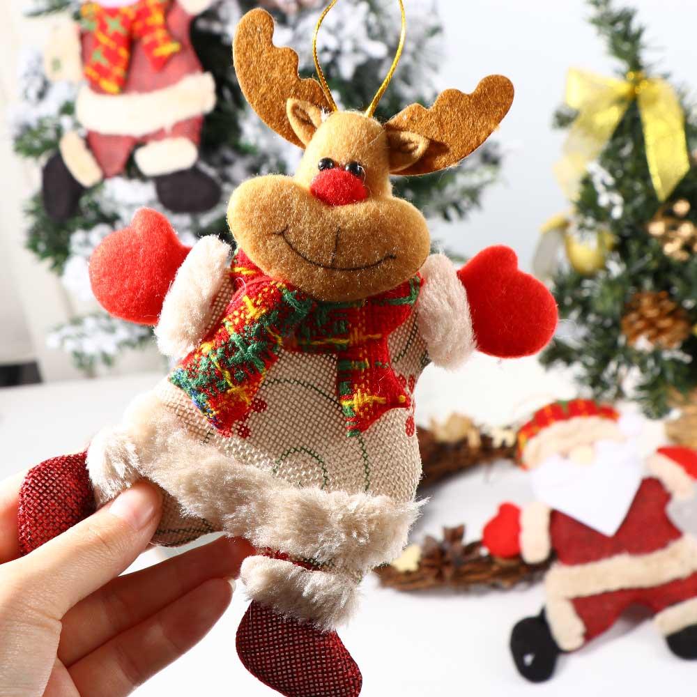 Cute Santa Claus Bear Elk Snowman Ornaments Christmas Pendant Christmas Tree Decoration Toy Doll