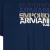 Emporio Armani Мужская футболка с коротким рукавом, однотонная, с логотипом-буквой, с круглым вырезом, повседневная, приталенная, SS22, темно-синяя, 3L1TCB-1JUVZ-0947