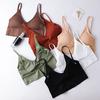 Japanese Triangle Cup Sexy Vest Bottoming Solid Color No Steel Ring Elastic Bra
