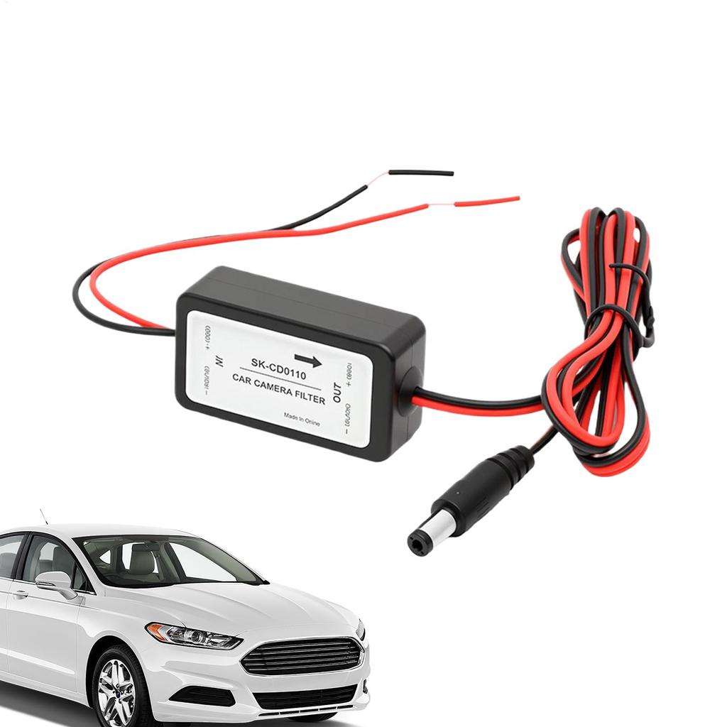 1pc DC 12V Power Car Rear View Camera Power Relay Capacitor Rectifier Auto Car Camera Filter Relay Capacitor Filter Connector