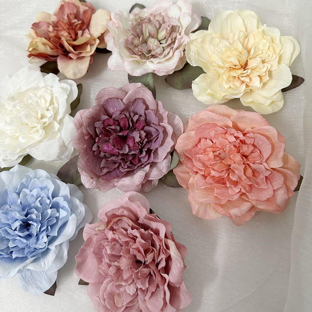 Цветок Пион Цветок Заколка для волос Большая Заколка для волос для конского хвоста Милый Головной убор Вечеринка