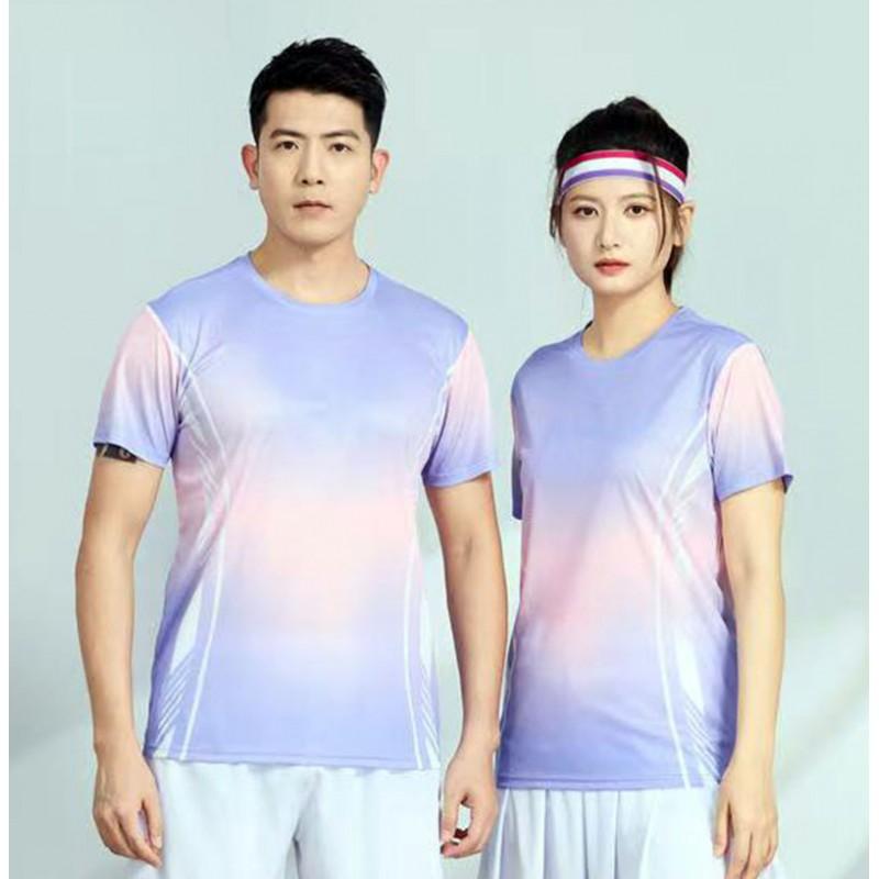 Quick-Dry Badminton Shirt Men Women Kids Students Lightweight Sport Top Breathable Training Tee
