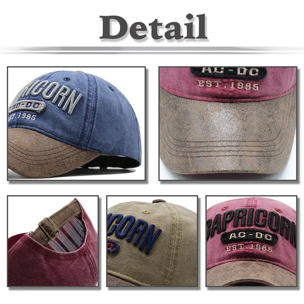 Hat Cap Vintage English Letters Cool Outdoor Casual Fashion CZ183 [White Fang] Men's (Navy)