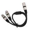 XLR Splitter Cable 3 Pin Male To Dual Female Balanced XLR Y Splitter Cord for Microphone Mixer
