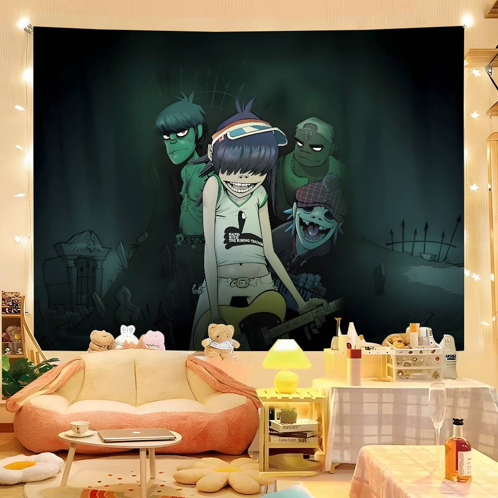 1 шт. Виртуальная аниме-рок-группа Gorillaz Аниме Красочный Хиппи Психоделический Декор спальни общежития Эстетичный