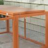 Wooden Folding Rabbit Hutch, for 2-3 Rabbits - Orange