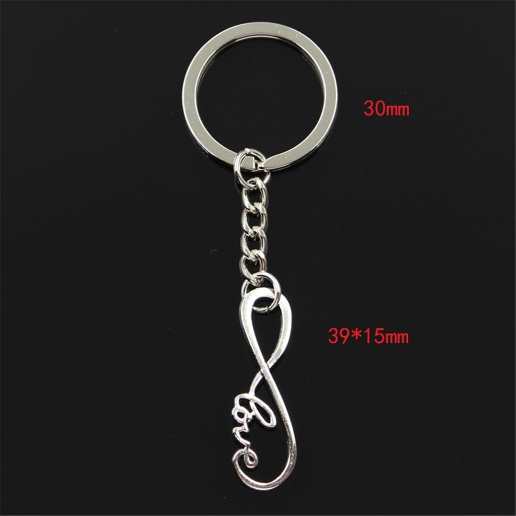 Модный разъем Infinity Love 39x15 мм, кулон 30 мм, брелок для ключей, бронзовый мужской автомобильный подарочный брелок