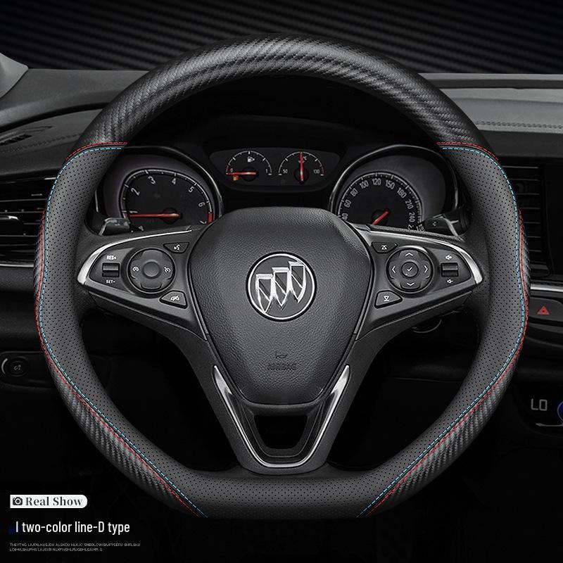 Buick Steering Wheel Cover - Carbon Fiber for Regal, LaCrosse, Verano, Envision, Enclave, Encore, GL8/6