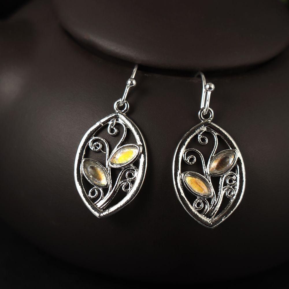 Hook Engagement Wedding Jewelry Leaf Multi-Gemstone Ear Stud Rainbow Moonstone Earrings Dangle