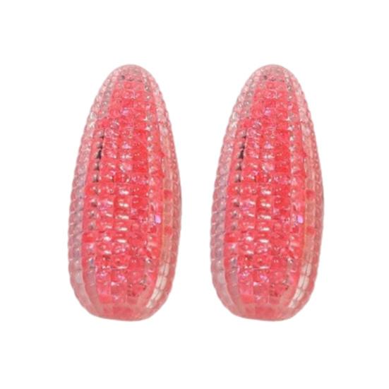 2Pcs Fake Corn Squeeze Toy Anxiety Stress Relief Transparent Corn Pinch Sensory Toy Teens Adults Soft TPR Calming Vegetable Fidget Toy