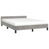 vidaXL Bettgestell ohne Matratze Hellgrau 140x190 cm Samt