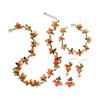 Изысканный набор бижутерии с бусинами, привлекающий внимание набор украшений с бусинами в виде листьев, подходящий для дополнения вечерних или праздничных нарядов