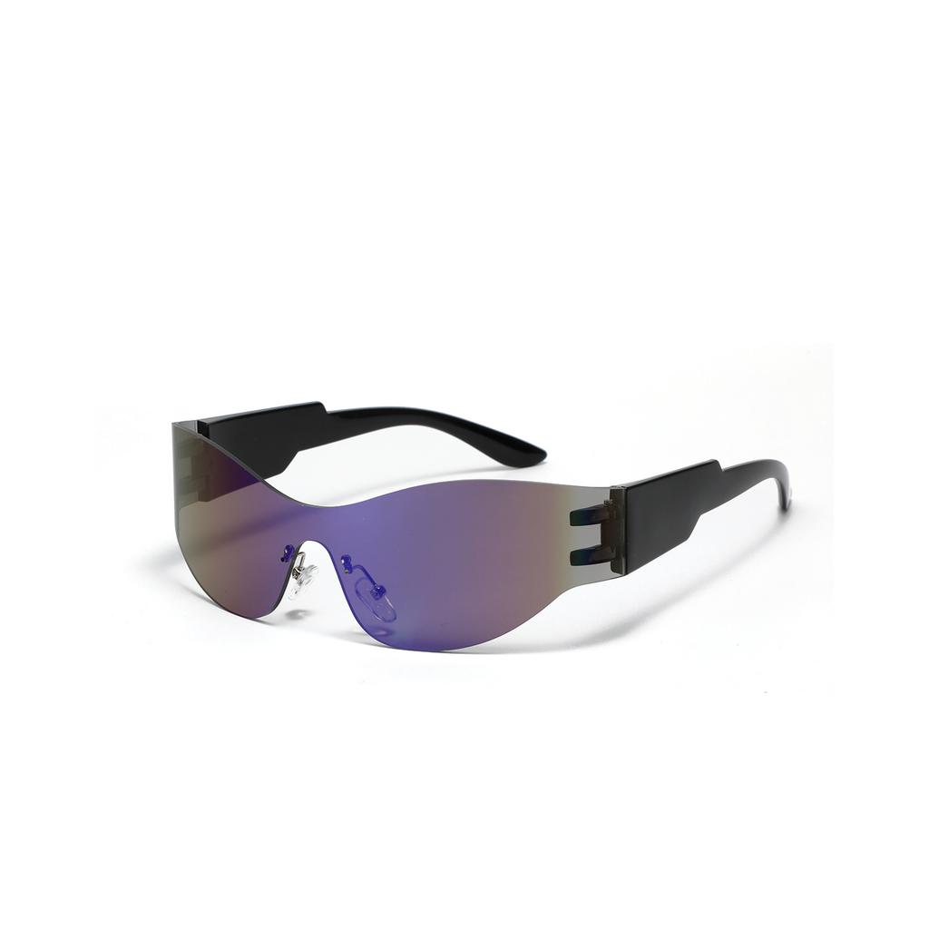 Очки без оправы, цельные солнцезащитные очки, мужские, футуристические солнцезащитные очки, женские