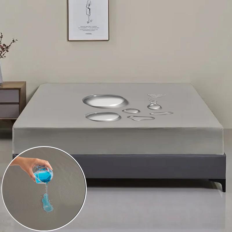 Всесезонный водонепроницаемый протектор матраса Мягкая полиэстеровая простыня с глубоким карманом 8 цветов Современная простыня на резинке Прочный наматрасник Постельное белье Покрывало