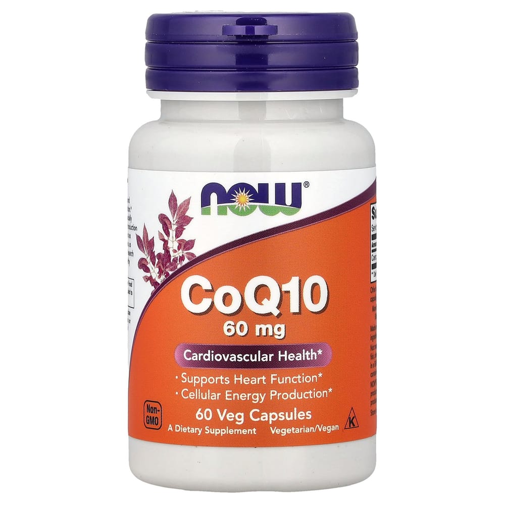 Now Foods CoQ10 60mg Veg Capsules, 60 Count