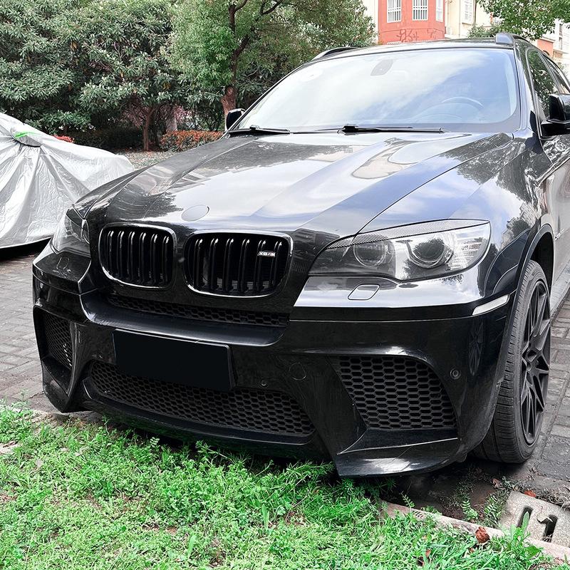 Для BMW X6 E71 2008-2014 2009 2010 2011 2012 Автомобильный Передний Фары Накладка на Фары Декоративная Внешняя Наклейка Модификация Аксессуары