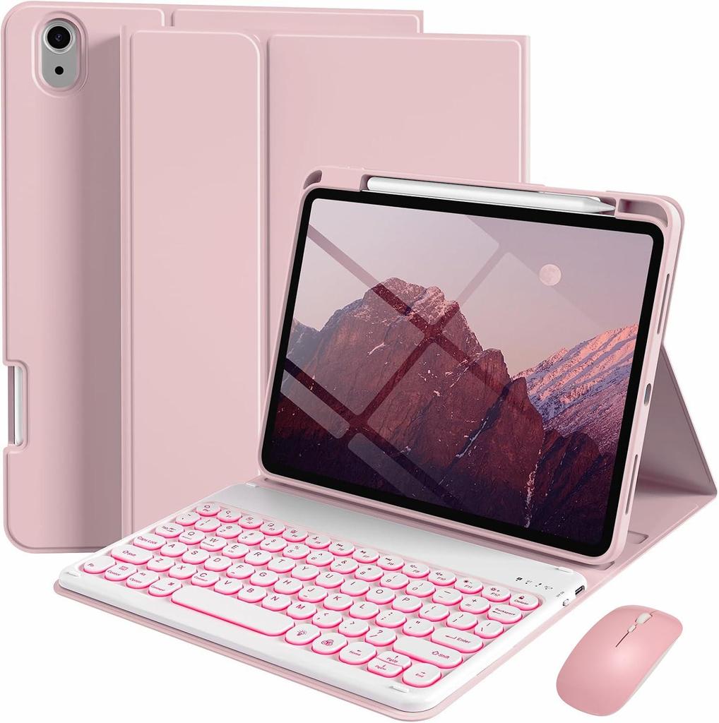 Чехол для Xiaomi Pad 8 Pro с 7-цветной подсветкой клавиатуры, слотом для стилуса и магнитным закрытием
