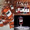 3Pcs PVC Vampire Blood Bags 400ml Reusable Juice Energy Drink Bag Pouch Halloween Party Cosplay Decoration Supplies Scary Props