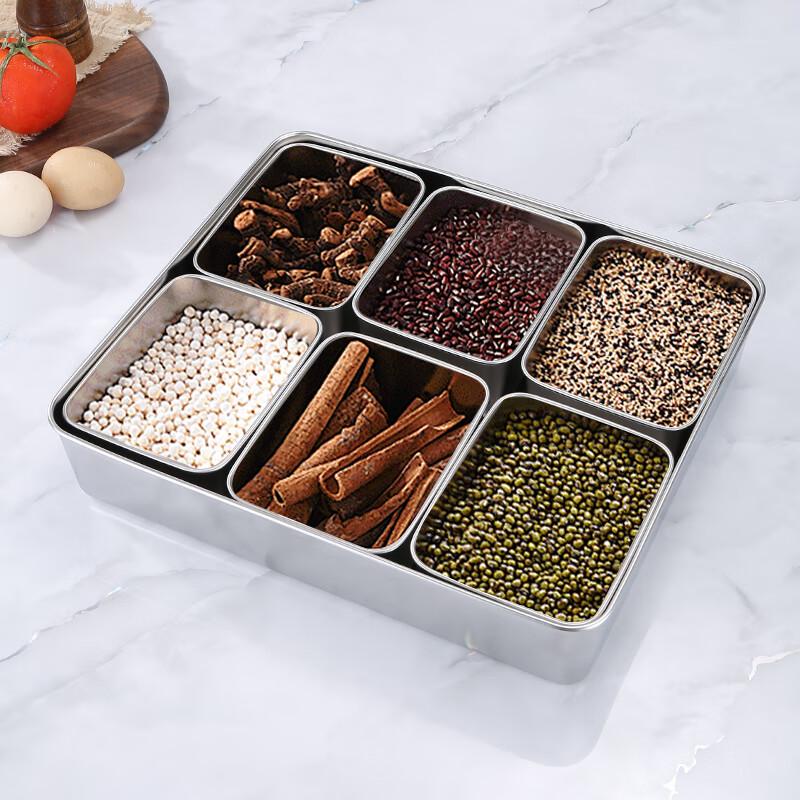 Molona Stainless Steel Seasoning Box Set with Lid