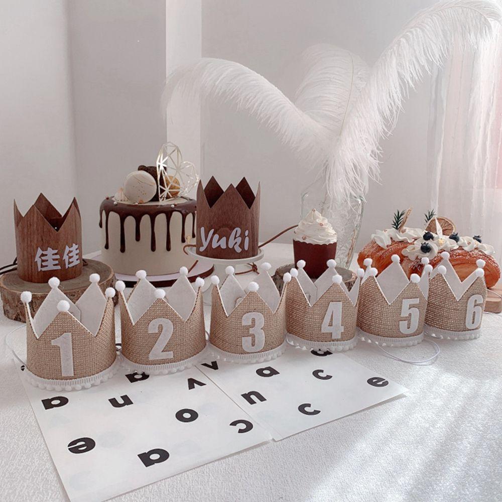 Ремешок из мешковины в форме короны из мешковины шляпа в форме короны для детского декора детский колпак на день рождения кепка на годовщину